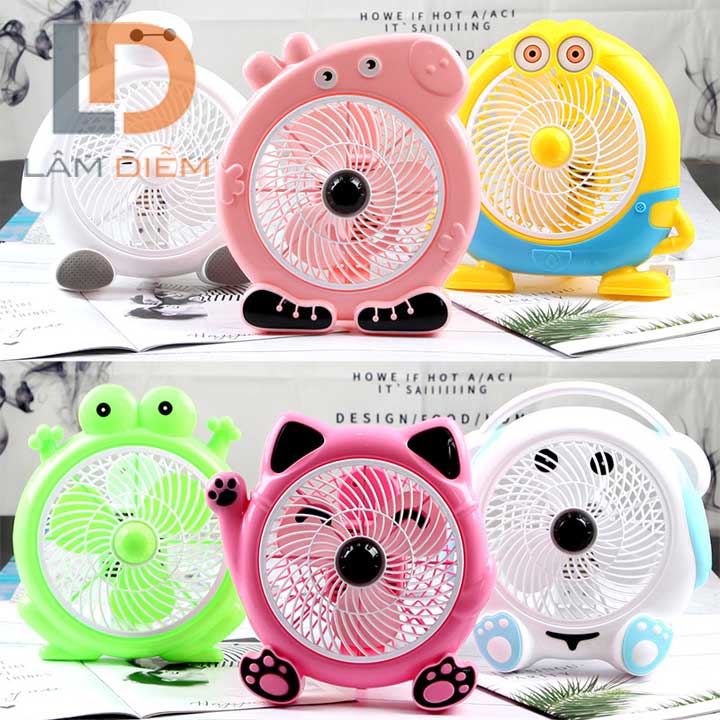 Quạt điện để bàn hình thú điện 220v siêu mát