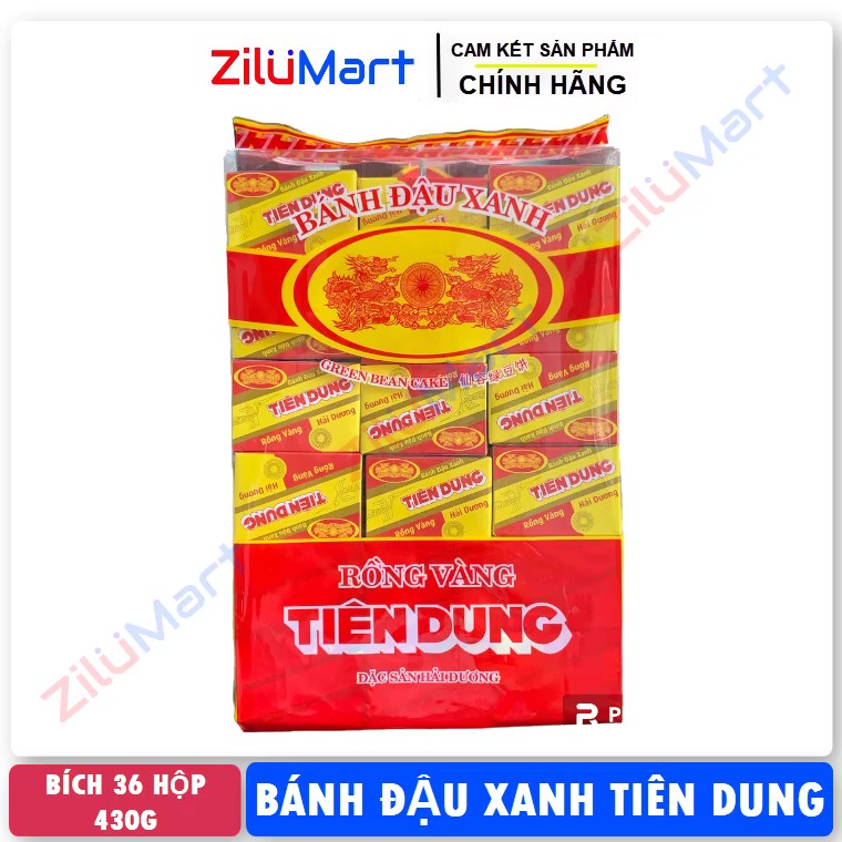Bánh đậu xanh Tiên Dung đặc sản cao cấp Hải Dương (vỉ 36 cái) loại 430g