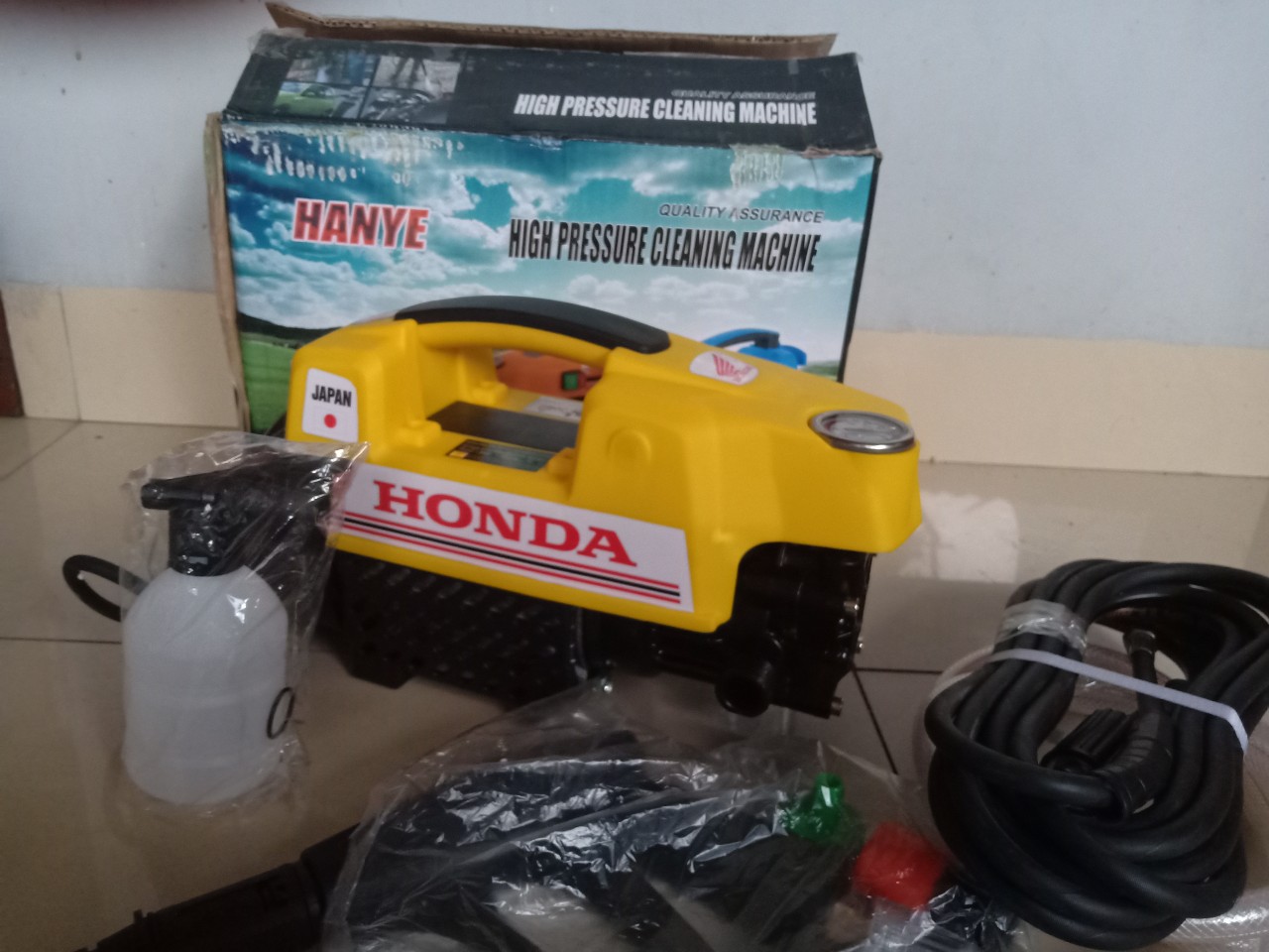 Máy rửa xe chính hãng HonDa 100% dây đồng + tặng bình sạt phòng