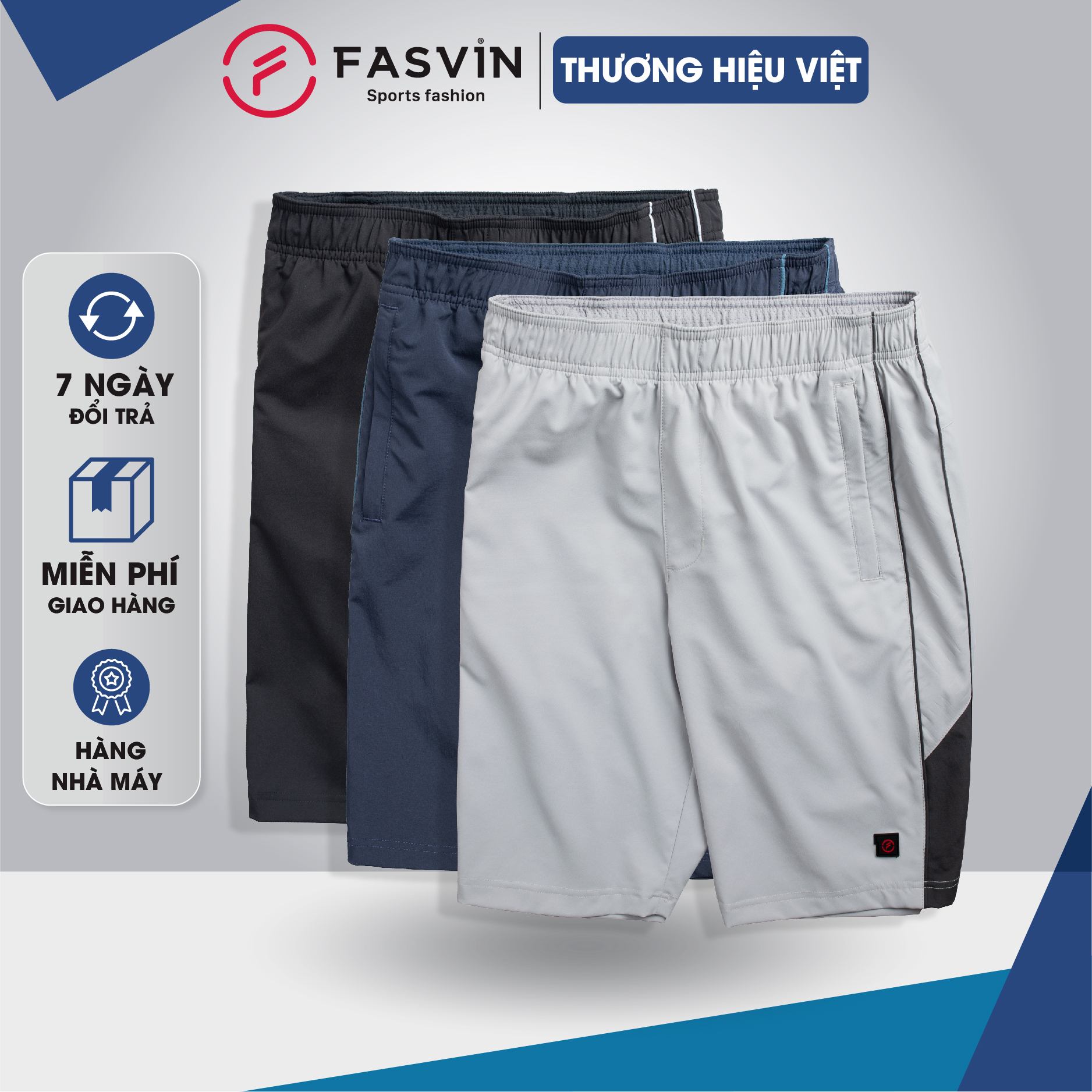 Quần Đùi Nam FASVIN dáng lửng Vải Đẹp Hàng Nhà Máy Chất Lượng Cao Thể Thao Hay Mặc Nhà T23558.HN