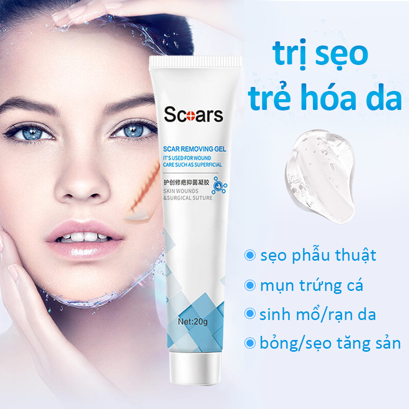 Kem mờ sẹo mờ thâm sẹo lồi sẹo lõm sẹo do mụn và giảm rạn da hiệu quả 20g