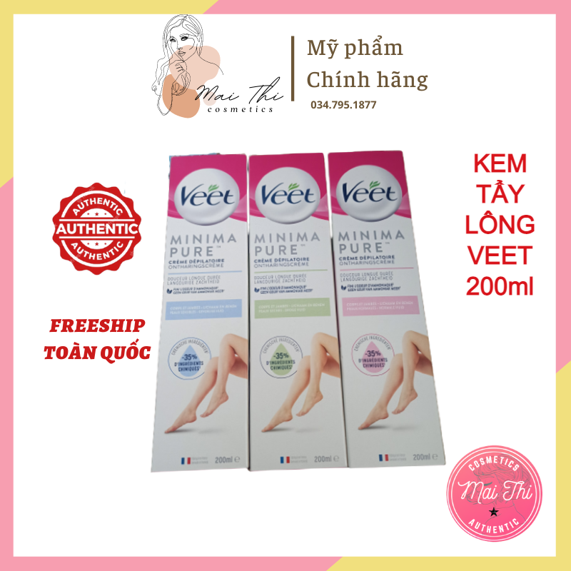 Kem tẩy lông veet 200ml nội địa pháp chính hãng