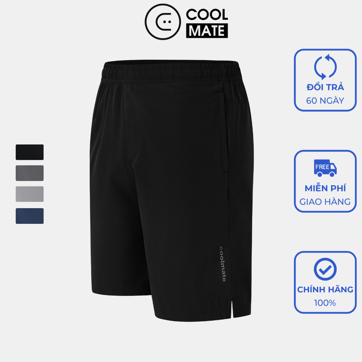 COOLMATE Quần thể thao nam Max Ultra Short V2 có thêm túi khoá sau