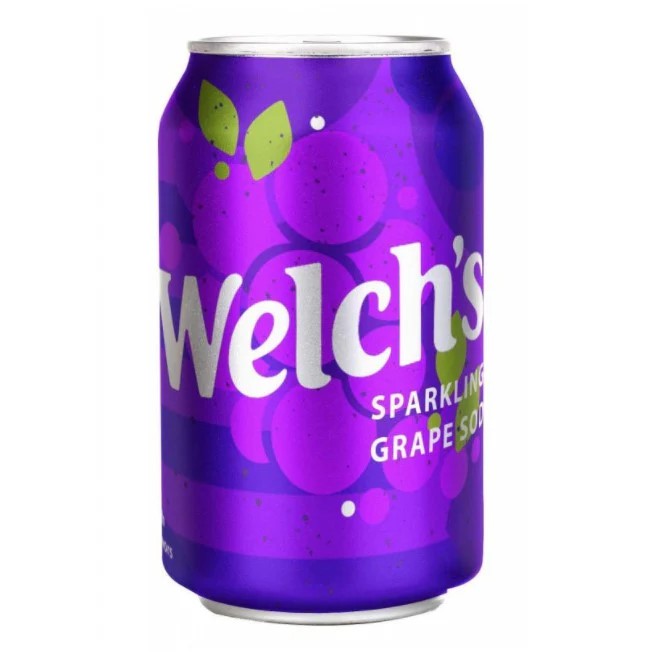 Nước ngọt soda Welch’s Sparkling Grape Soda vị nho của Mỹ lon 355ml lốc 12 lon