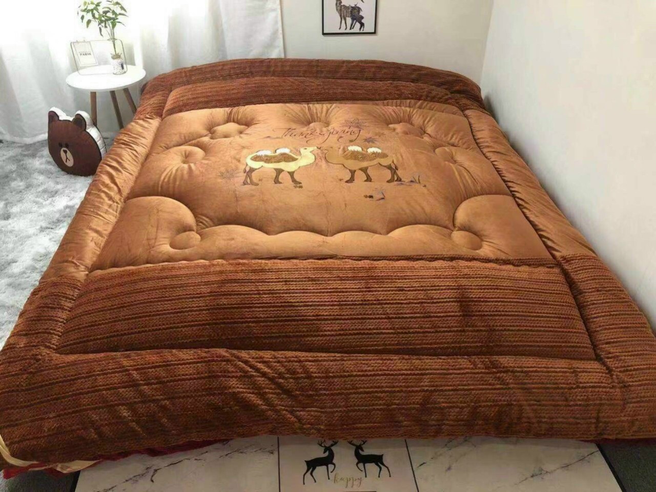 Chăn Lông Lạc Đà Cao Cấp Siêu Ấm, Siêu Mềm Mịn