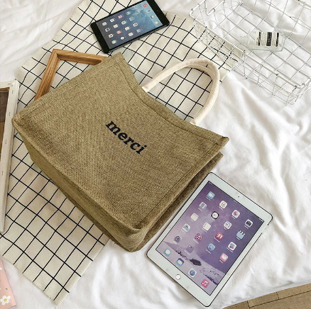 Túi Cói Merci đựng vừa laptop, A4, đi du lịch