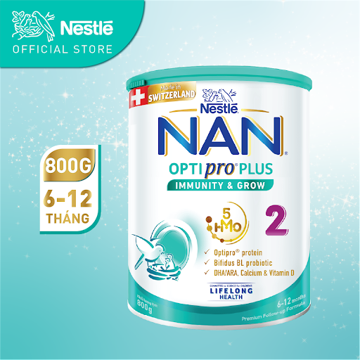 Sữa bột nestle nan optipro 2 800g 5hm0 mẫu mới