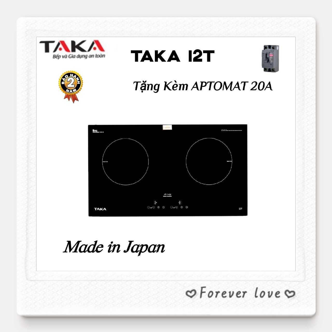 [Trả góp 0%]Bếp Từ Đôi Cao Cấp Made In Japan TAKA I2T