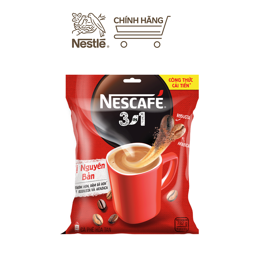 Bịch Nescafe 3IN1 Vị nguyên bản Bịch 46 gói