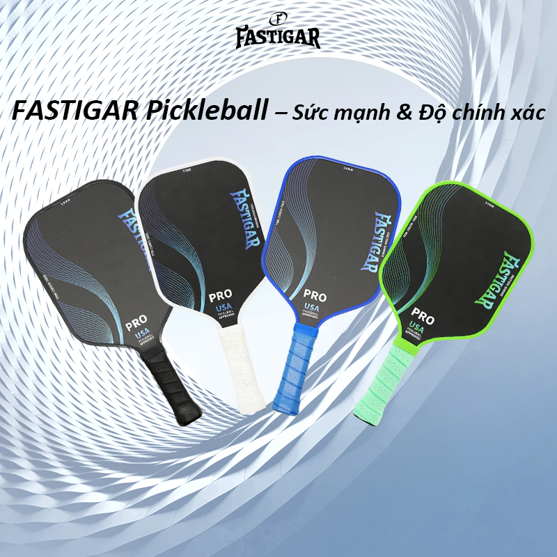 Fastigar T700 Pro Pickleball Racket |   1 Racket / 1 Racket + 2 Balls / 2 Rackets + 4 Balls |   4 Colors: Black/White/Blue/Green |   Super Light Carbon Surface |   Suitable for Beginners & Competition Participants