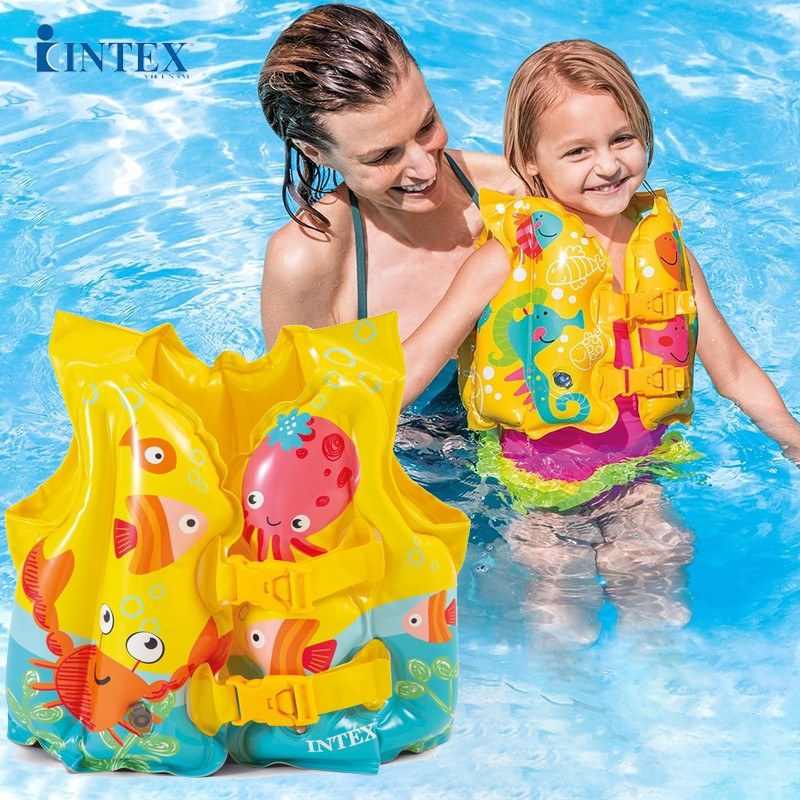 Áo phao bơi INTEX 59661 - Phao bơi cho bé, Phao bơi trẻ em 1 - 6 tuổi