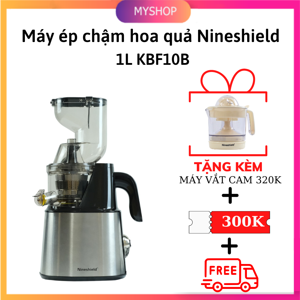 Máy ép chậm đa năng 150W Nineshield KBF10B chính hãng chế độ ép chậm tiết kiệm điện dễ vệ sinh - Myshop1