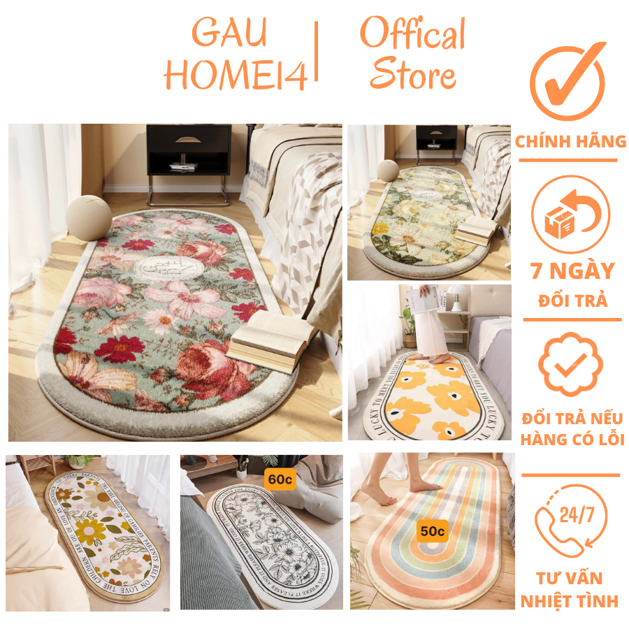 Thảm để chân, thảm lau chân lông cừu cao cấp nhập khẩu 50 x 120