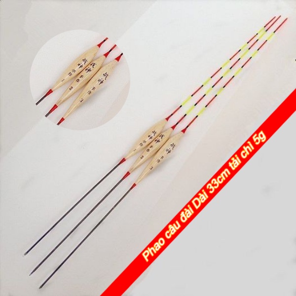 Phao câu cá làm từ gỗ Linh Sam dài 33cm