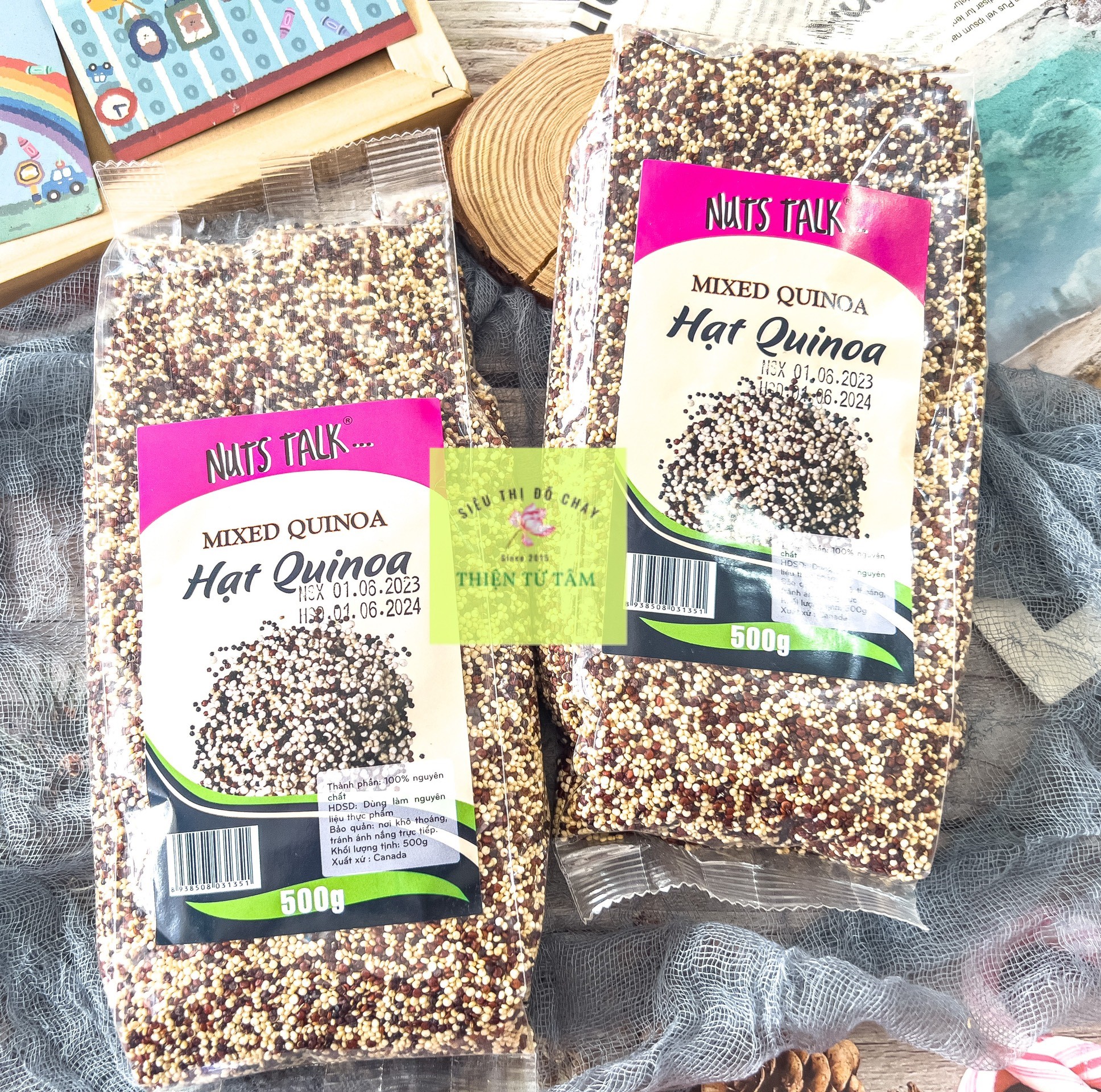 Hạt Quinoa Nuts Talk Hạt Diêm Mạch Hữu Cơ Giàu Protein Gói 500gr