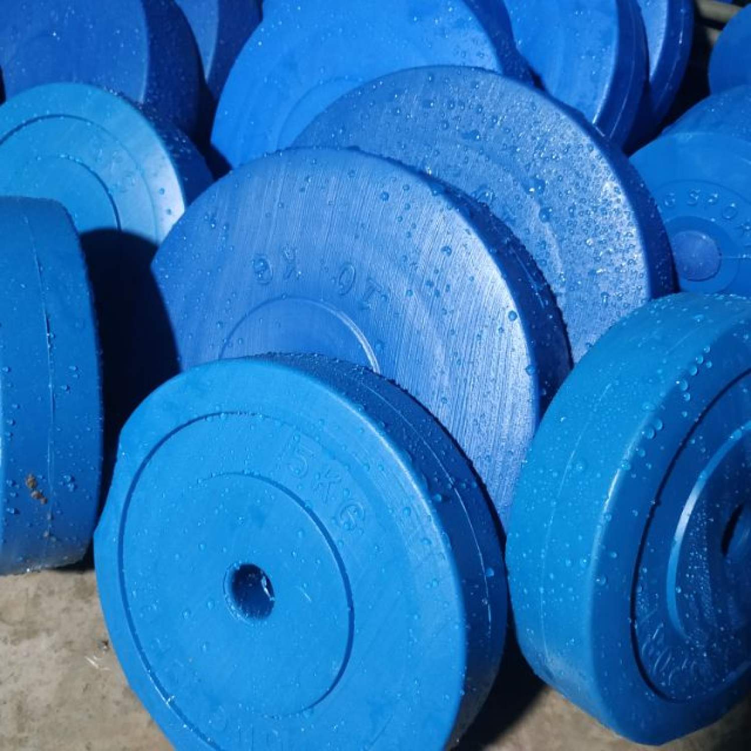 Vỏ tạ bánh nhựa 5kg tập GYm chưa nhồi