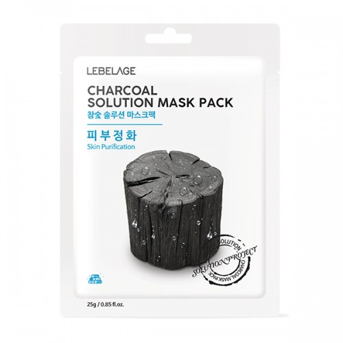 Lebelage charcoal solution mask - mặt nạ chiết xuất than tre 25g