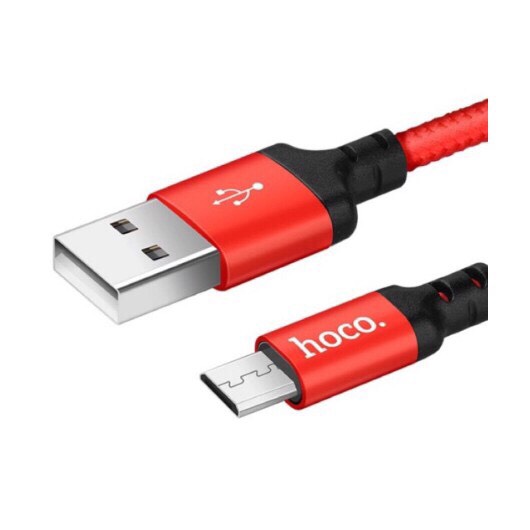 Cáp samsung type c micro android hoco x14 chính hãng bọc dù siêu bền loại 1m và 2m chống đứt gẫy