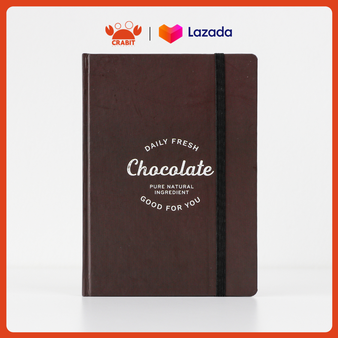 Sổ tay ghi chép bìa cứng ruột grid ô vuông Crabit - Chocolate - Milky Collection
