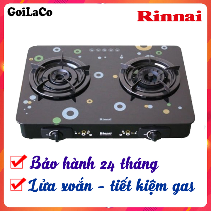 Bếp Gas 7 Tấc Rinnai RV-715Slim(GL-Bubble) Chén Đồng Có Đầu Hâm