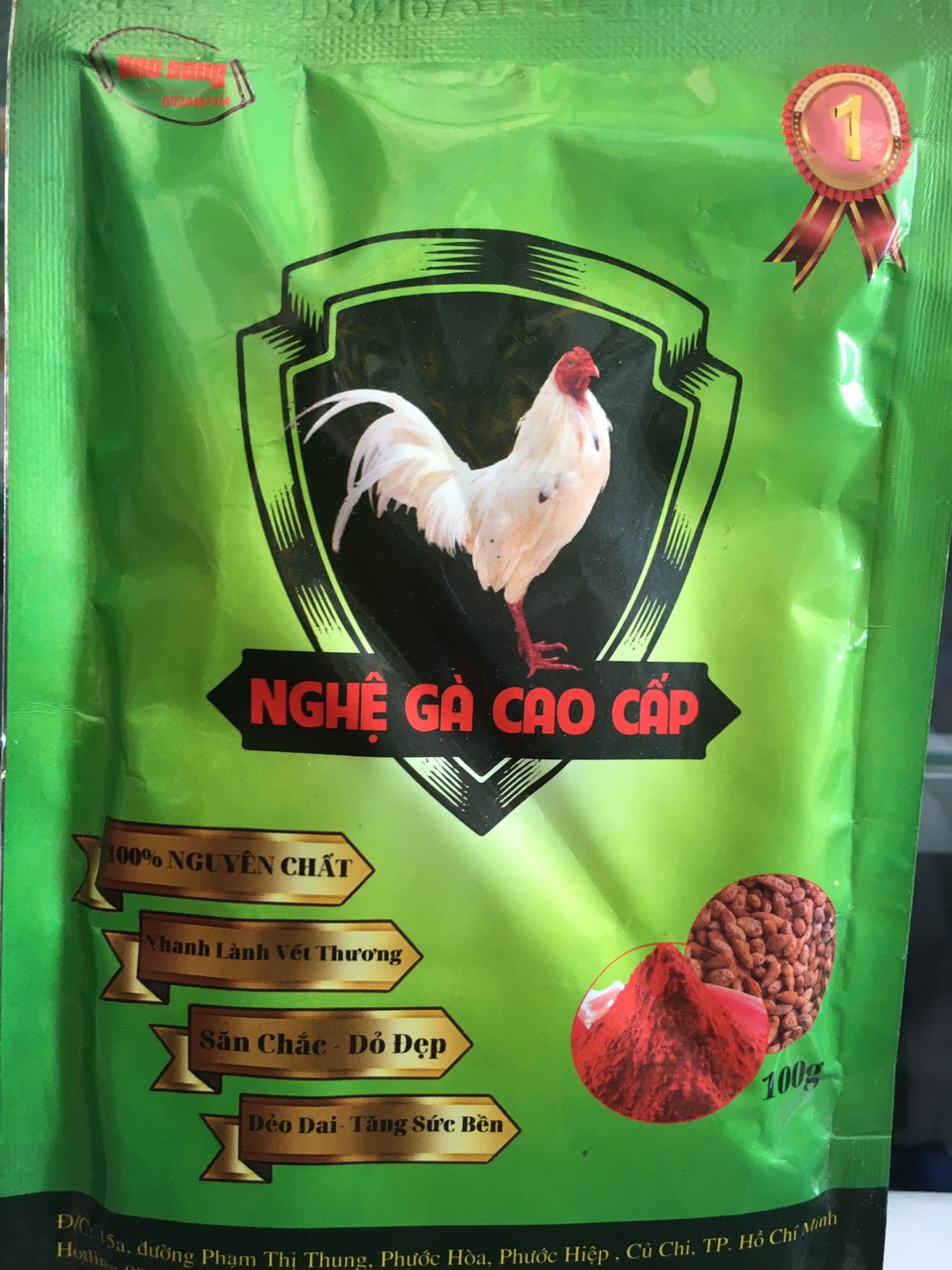 Bột nghệ đỏ gà đá cao cấp - nghệ xay 100g