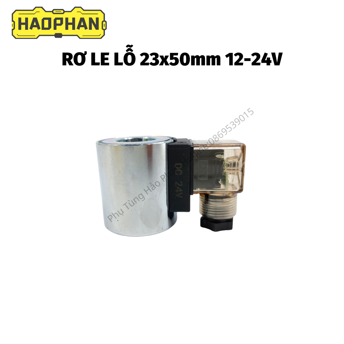 Rơ le lỗ 23x50mm với điện áp 12v/24v - bảo hành 6 tháng