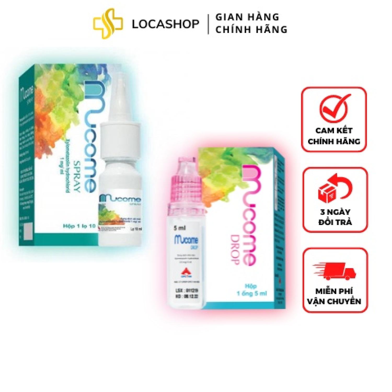 Xịt mũi mucome - giảm nghẹt mũi , sổ mũi, mũi dị ứng, ngứa mũi - locashop
