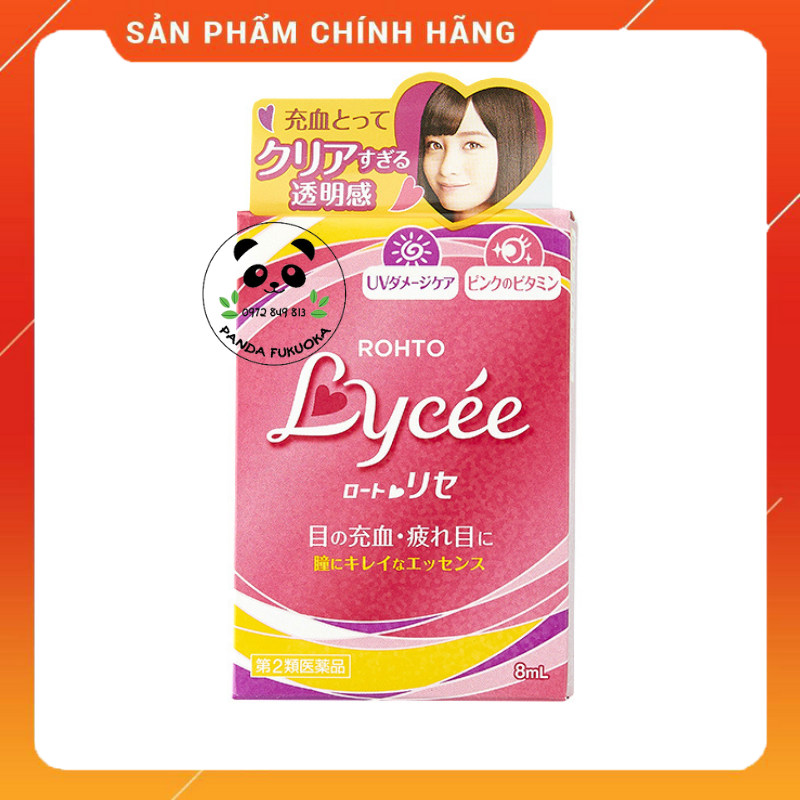 Nước Nhỏ Mắt Rohto Lycee Contact 8ml Dành Cho Bạn Đeo Lens Nội Địa Nhật bản giới hạn Panda fukuoka