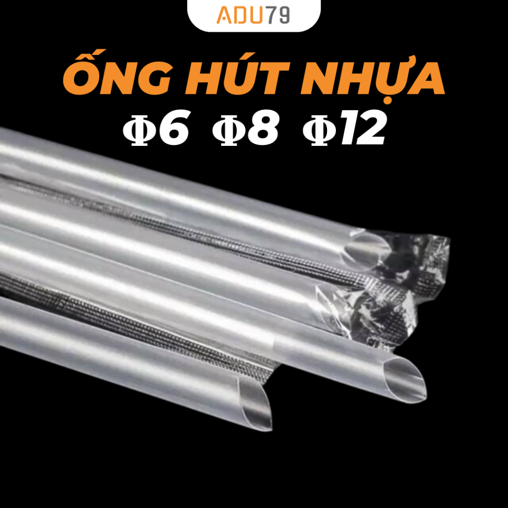 Ống Hút Nhựa Bịch 500g Nguyên Sinh An Toàn, Ống Hút Nhựa Trong Suốt Có Bọc Và Không Bọc - ADU79