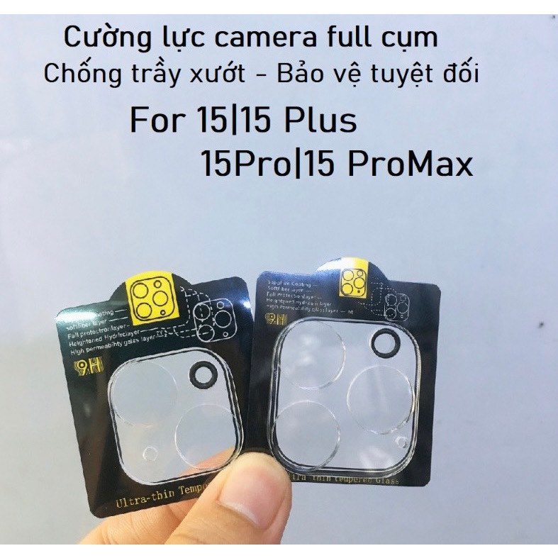 ￼dán bảo vệ cụm camera iphone 15 pro max / 15 pro / 15 plus / 15 trong suốt meka