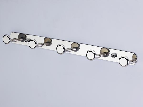 Móc áo, khăn đầu tròn 5 chấu, dài 37cm, Inox 304 trắng bạc, siêu rẻ Luta MA10