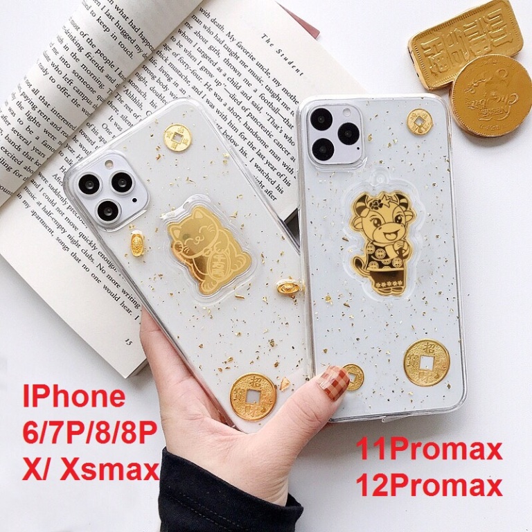 Ốp Mèo Thần Tài, Trâu Vàng Cho IPhone Tết 2021 Siêu Đẹp.