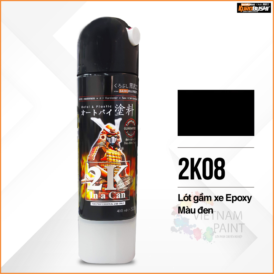 Sơn xịt samurai kurobushi - sơn đen sần, phủ gầm xe 2k08 chuyên dùng cho xe máy