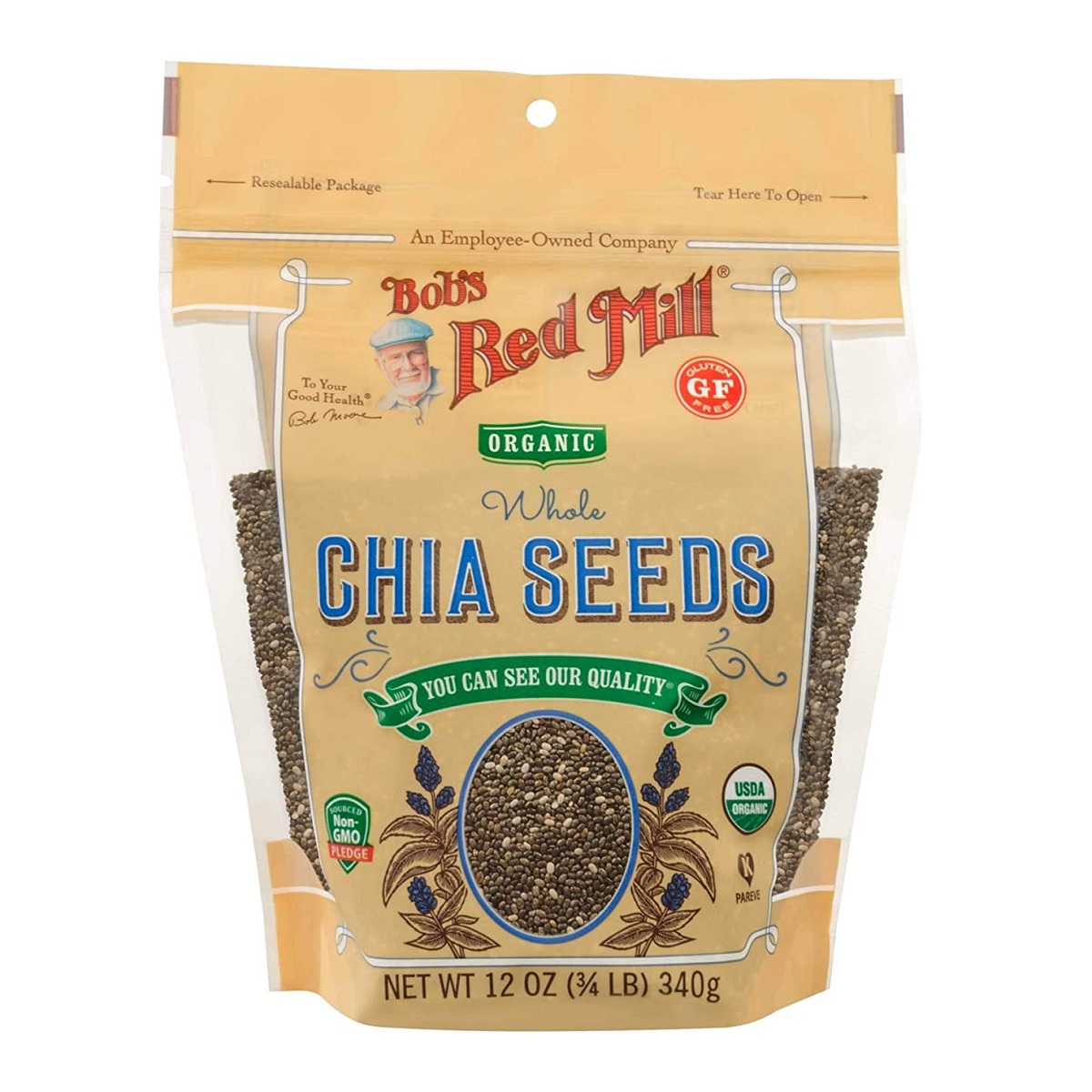 Hạt chia nguyên hạt hữu cơ bob's red mill, gói 340g