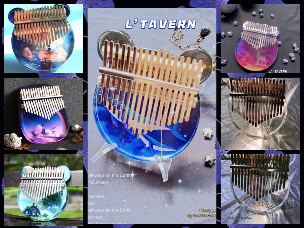 17 21 phím kalimba đàn acrylic đàn trong suốt cực xinh