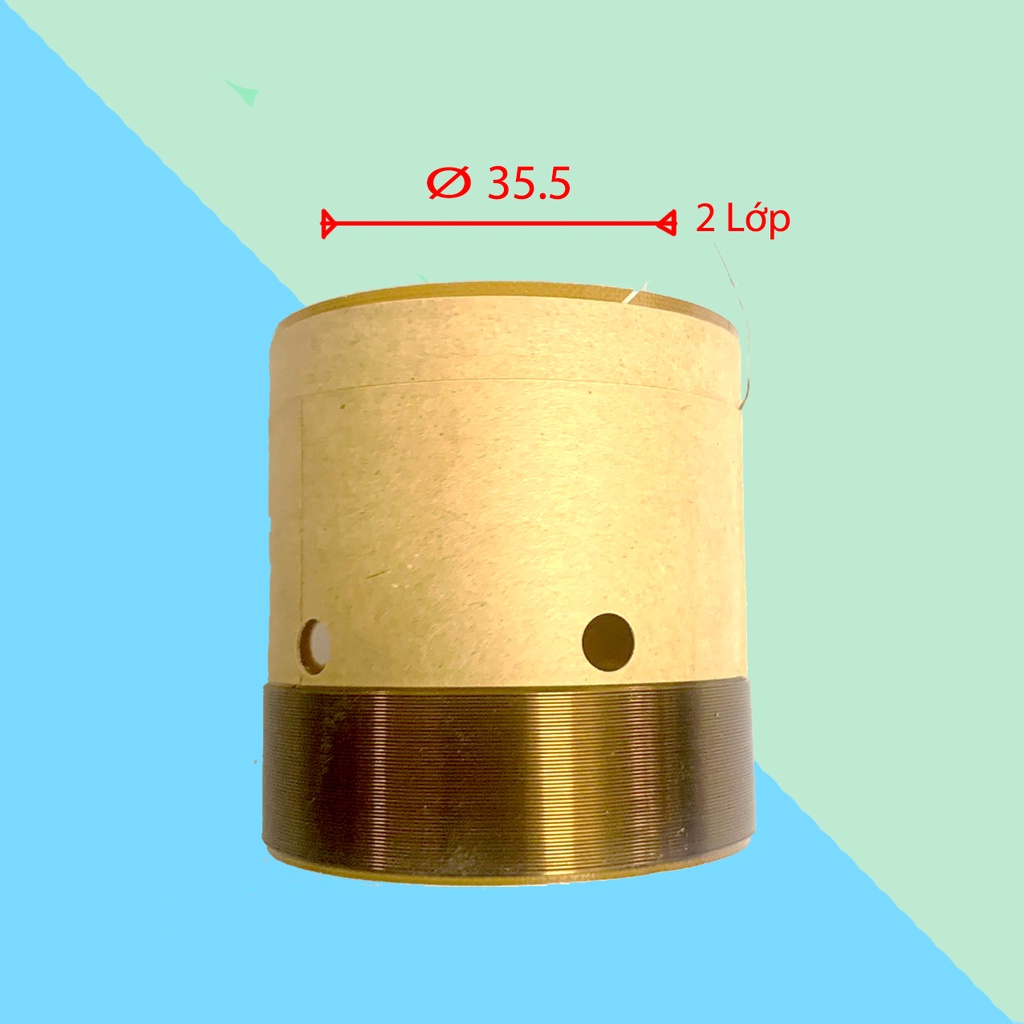 Coil loa 35.5 loại 2 lớp lõi đồng - côn loa 35.5 mm đồng 2 lớp