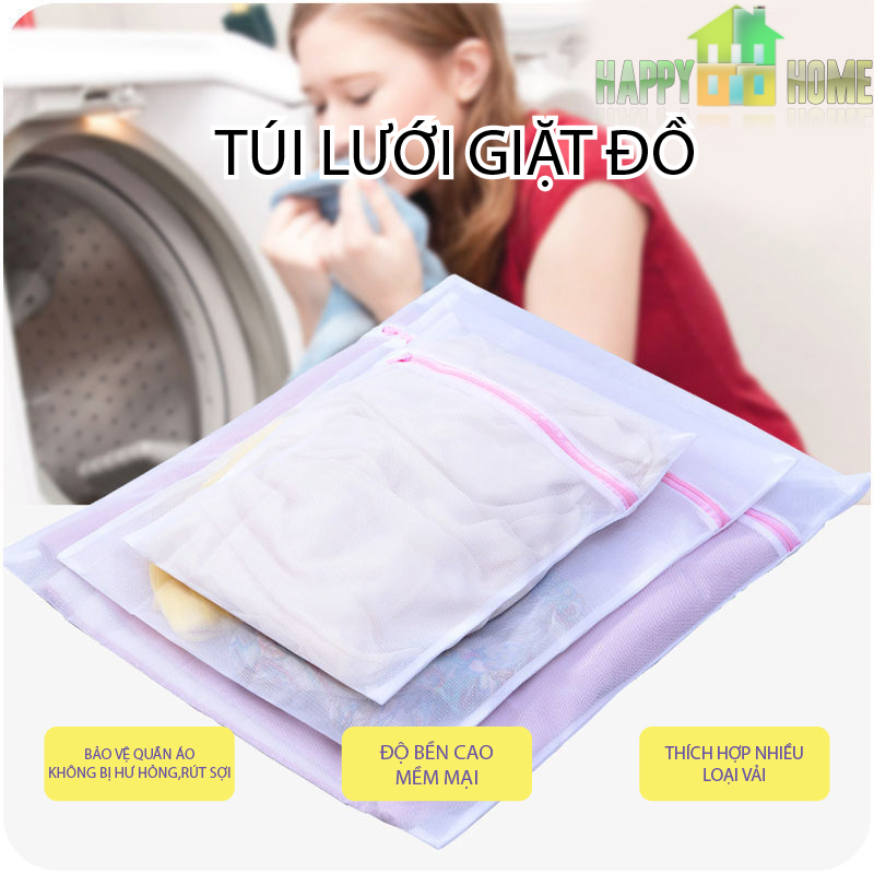 Túi Lưới Đựng Đồ Giặt Có Dây Khóa Kéo