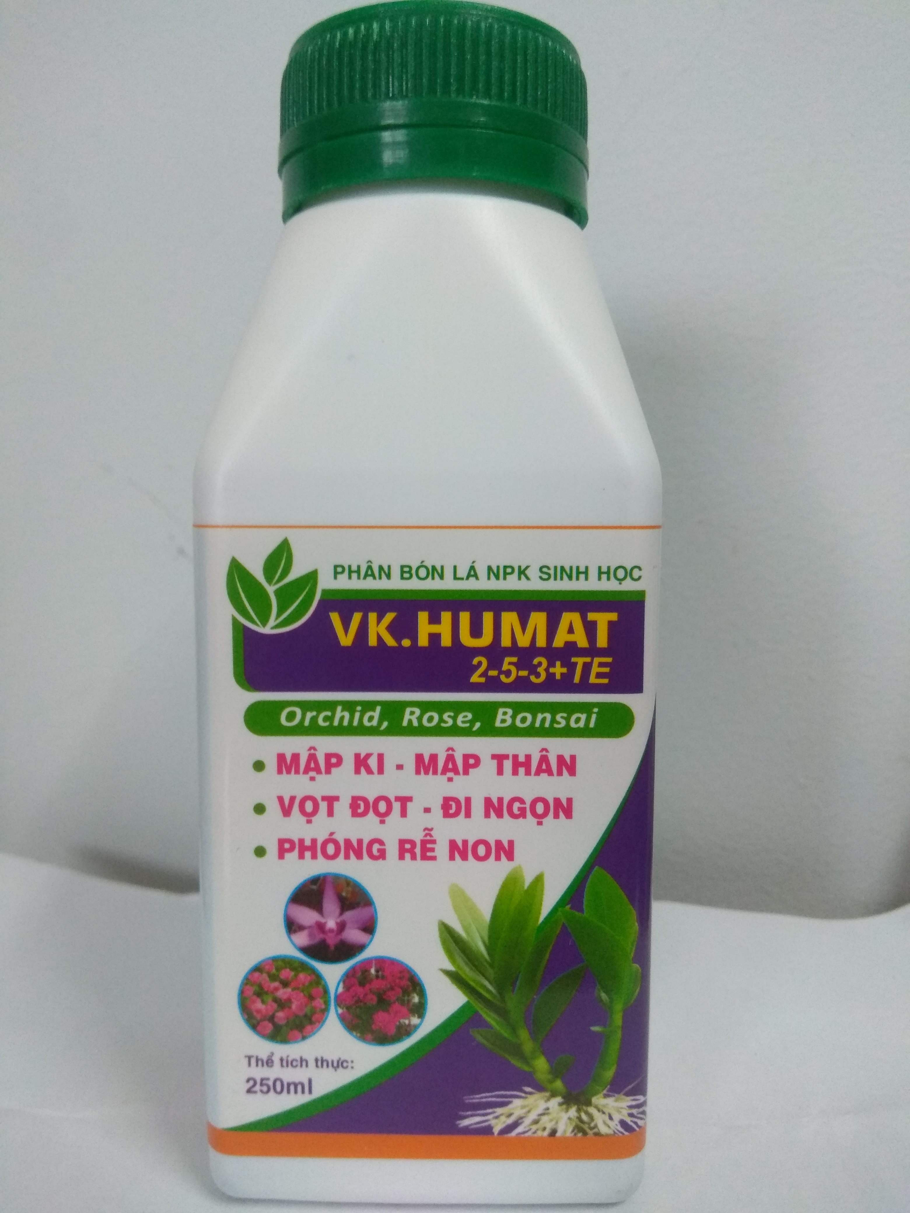 HCMVK HUMAT 2-5-3+TE mập thân - dày lá - vọt đọt - Chai 250 ml