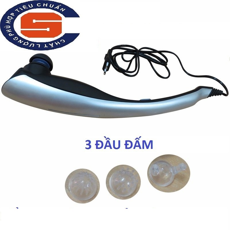 Máy đấm lưng 3 đầu xoa bóp, may dam lung mát xa cầm tay cao cấp, massage lưng vai gáy