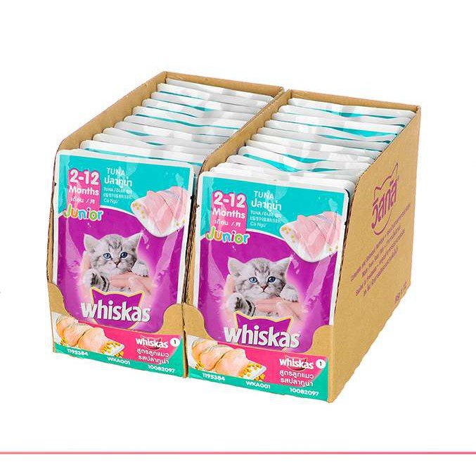 Pate Whiskas cho mèo con hộp 24 gói