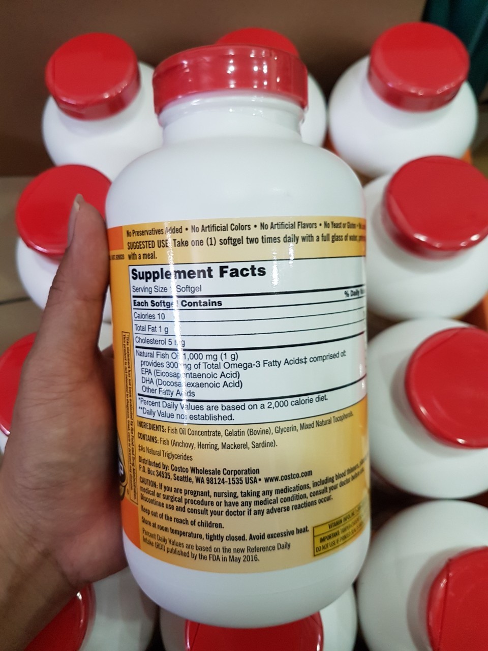 [HCM]Viên uống dầu cá KIRKLAND SIGNATURE Omega-3 Fish oil 400 viên