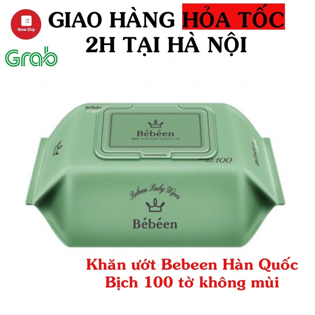 Sale Khăn ướt BEBEEN Hàn Quốc không mùi an toàn cho bé
