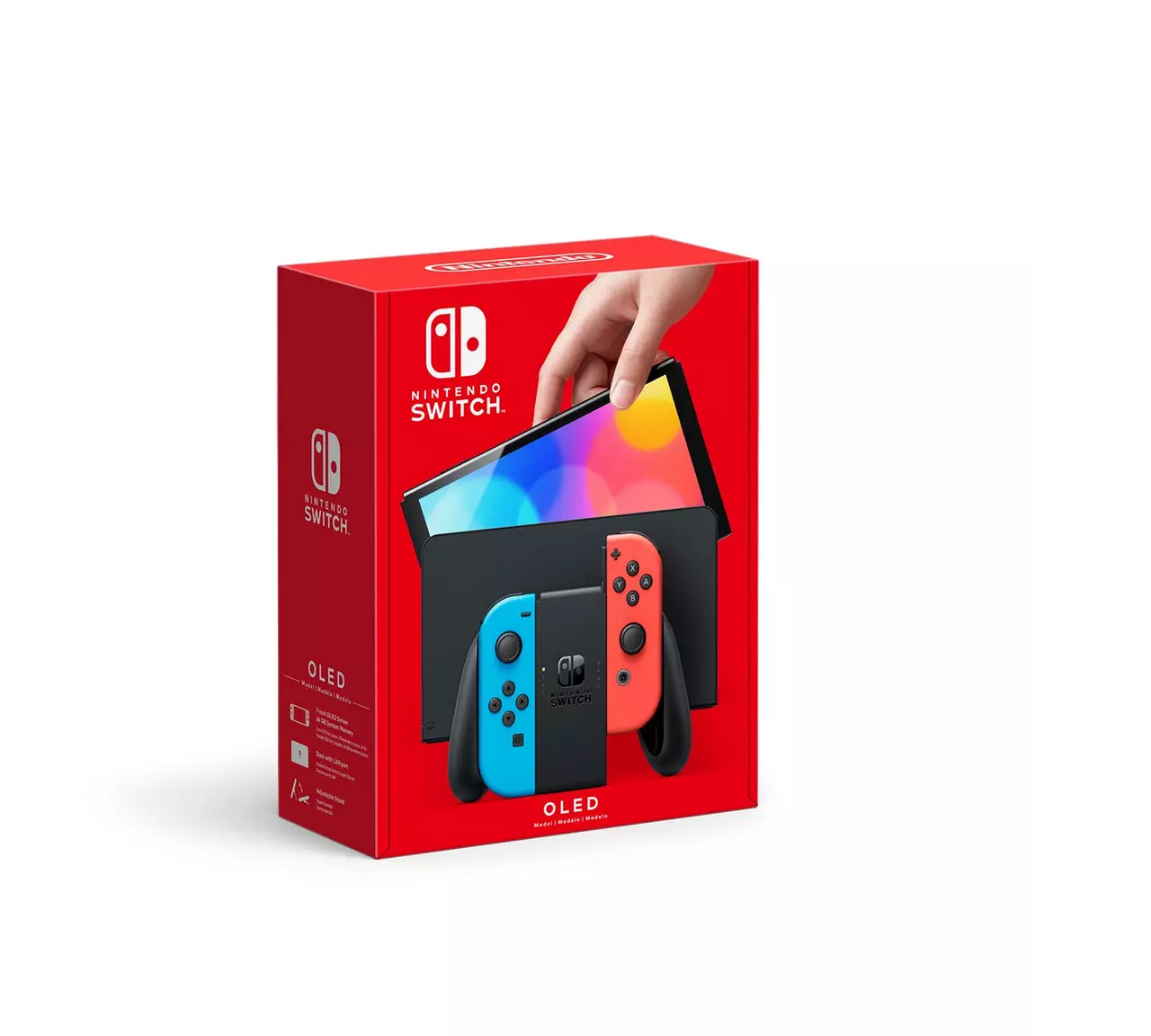 Nintendo Switch OLED with Blue and Red Joy-Con