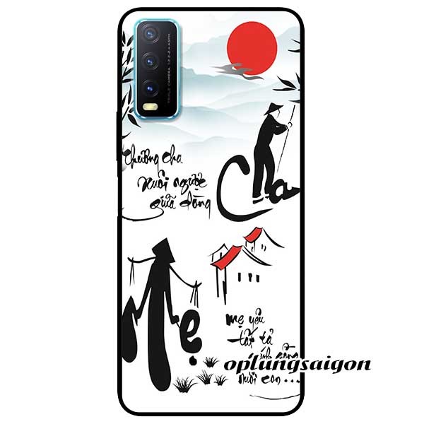 [HCM]Ốp Cường Lực Dẻo Đen Dành Cho Vivo Y20 / Vivo Y20s Mẫu Cha Mẹ Mẫu Đẹp
