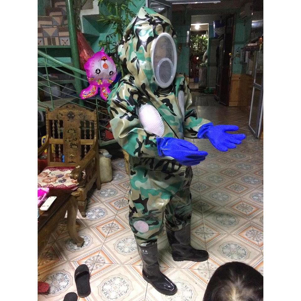 Bộ Quần Áo Bắt Ong Rừng,Cỡ 42 Cao Từ 1.70m Đến 1.75m, Màu Rằn Ri,Hàng Cao Cấp Không Lo Ong Đốt