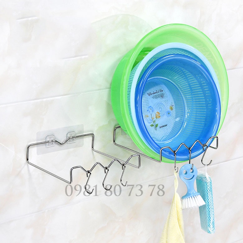 Kệ để thau rổ inox, giá gác thau rổ