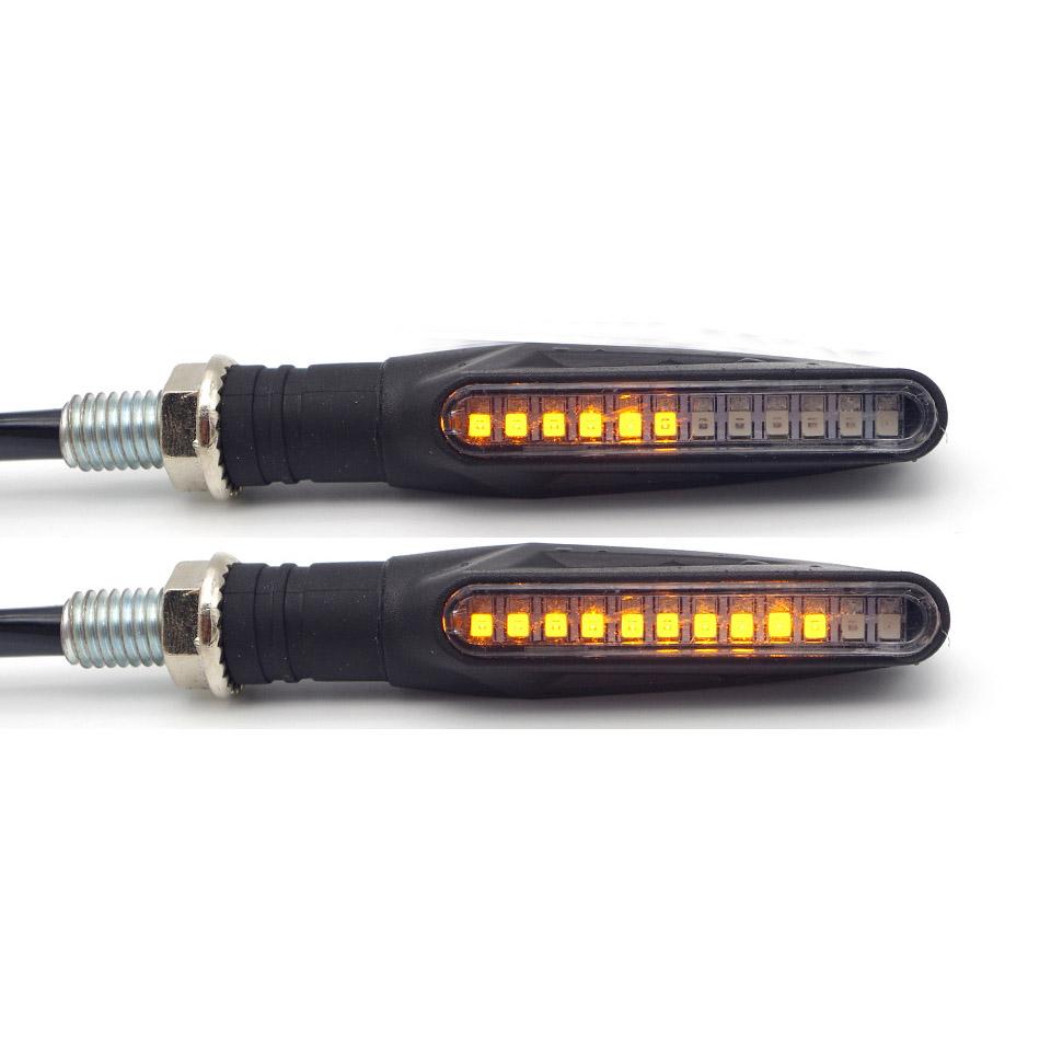 [HCM]Bộ Xi Nhan Led Kiểu Audi cho xe máy [ 1 cặp vàng ]