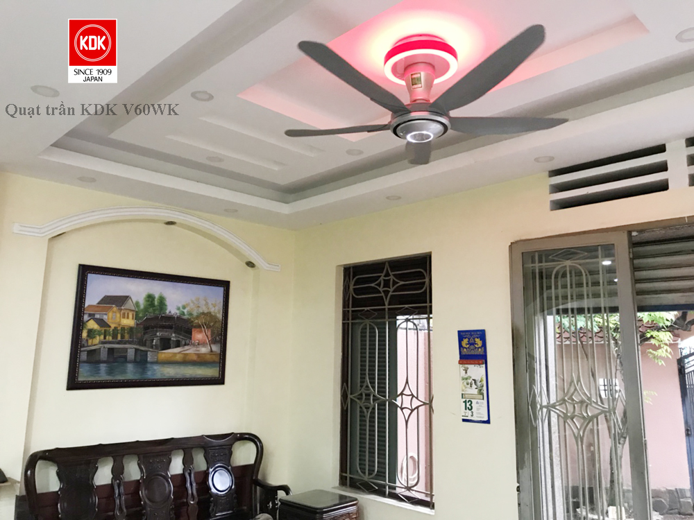 Quạt trần kdk v60wk đến từ nhật bản