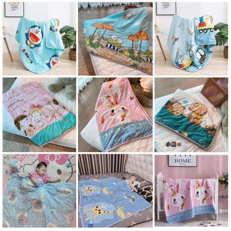 Chăn Mền cotton 2 mặt cho bé (100x140cm) - 1 cái