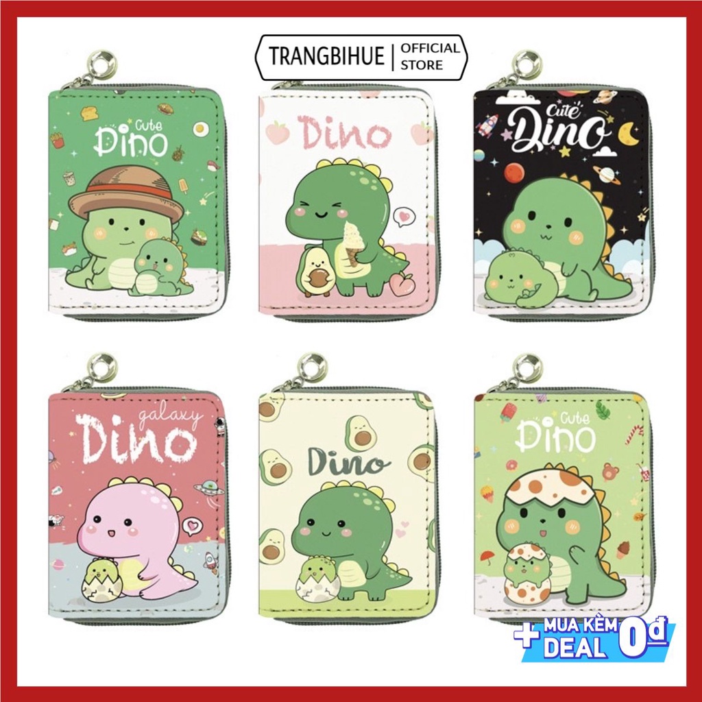 Ví ngắn khủng long Dino siêu dễ thương xinh xắn
